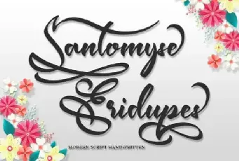 Santomyse Eridupes Script font