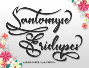 Santomyse Eridupes Script font