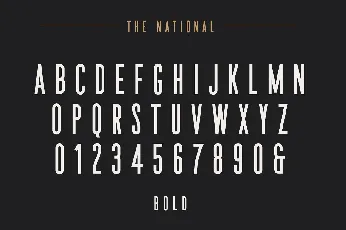 The National font