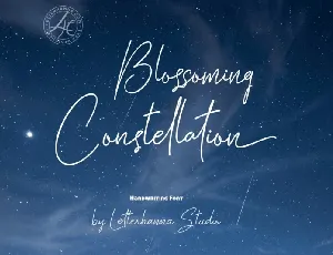 Blossoming Constellation font