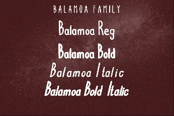 Balamoa Family font