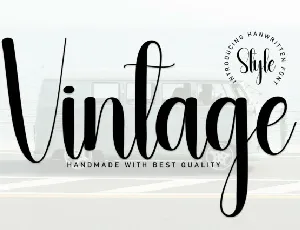 Vintage Script font