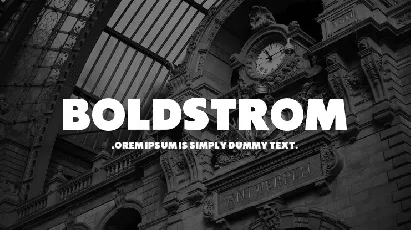 Boldstrom font