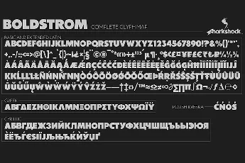 Boldstrom font