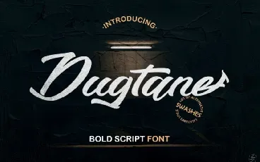 Dugtane Bold Script font