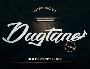 Dugtane Bold Script font