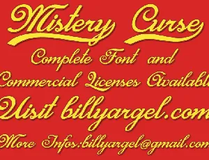 Mistery Curse Personal Use font