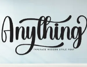 Anything Script Typeface font