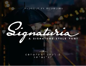 Signaturia font