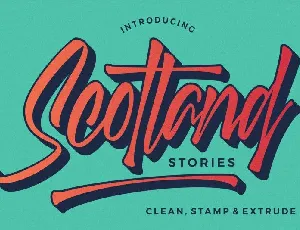 Scotland Stories Script font