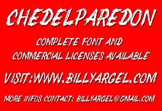 CHEDELPAREDON PERSONAL USE font