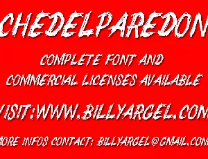 CHEDELPAREDON PERSONAL USE font