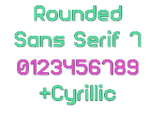 Rounded Sans Serif 7 font