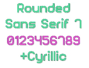 Rounded Sans Serif 7 font