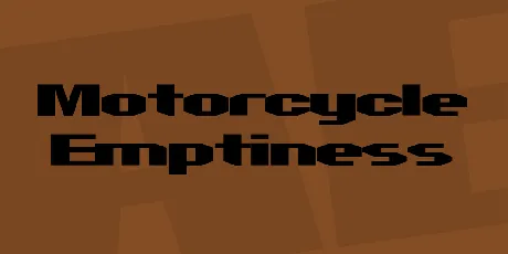 Motorcycle Emptiness font