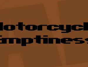 Motorcycle Emptiness font