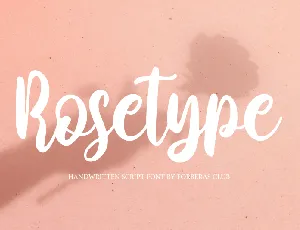 Rosetype font