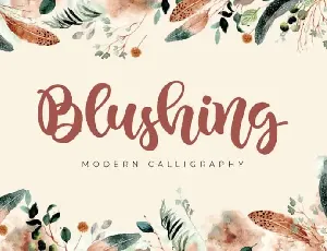 Blushing Script font