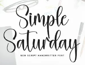 Simple Saturday Script font