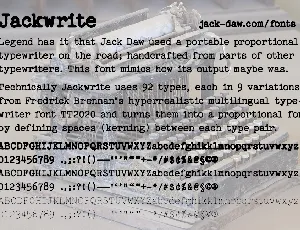 Jackwrite font