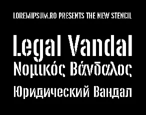 Legal Vandal Stencil font