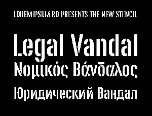 Legal Vandal Stencil font