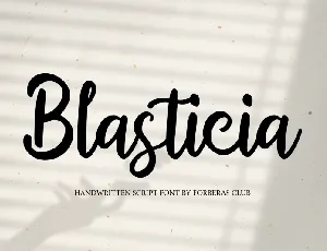 Blasticia font