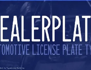 Dealerplate Family font