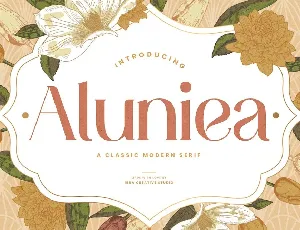 Aluniea font