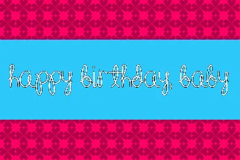 Happy Birthday, Baby font