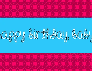 Happy Birthday, Baby font