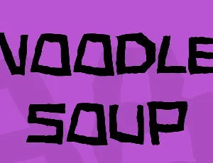 Noodle soup font