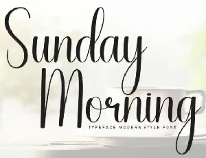 Sunday Morning Script font