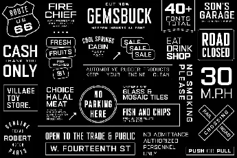 Gemsbuck font