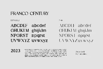 FRANCO CENTURY font