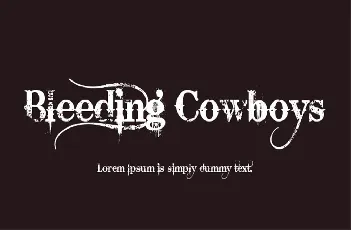 Bleeding Cowboys font