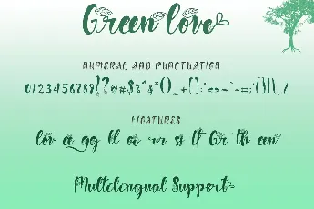 Green Love font