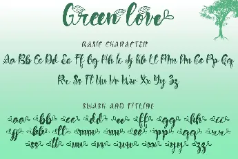 Green Love font