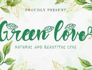 Green Love font