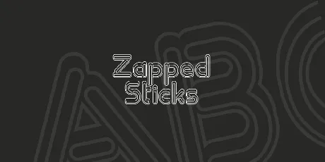 Zapped Sticks font