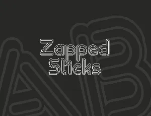 Zapped Sticks font