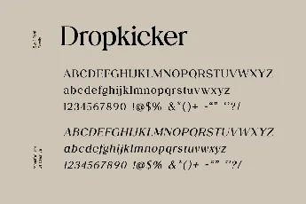 Dropkicker font