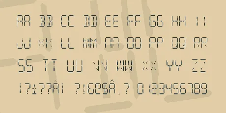 SF Digital Readout font