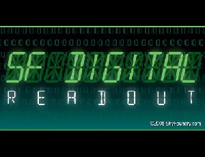 SF Digital Readout font