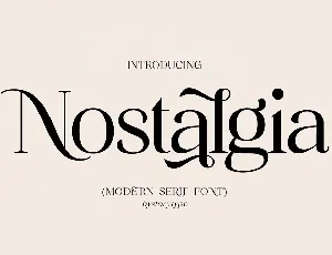 Nostalgia Typeface font