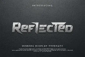 Reflected Display font