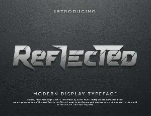 Reflected Display font