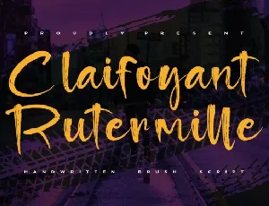 Claifoyant Rutermille font