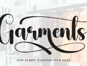 Garments Script font