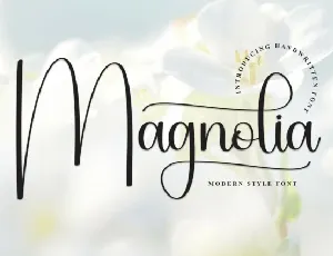 Magnolia Calligraphy font